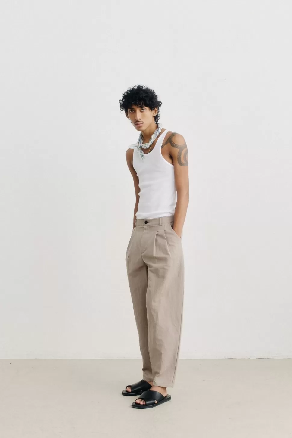 Men A Kind of Guise Pants>Pleated Wide Trousers (Akog Exclusive)